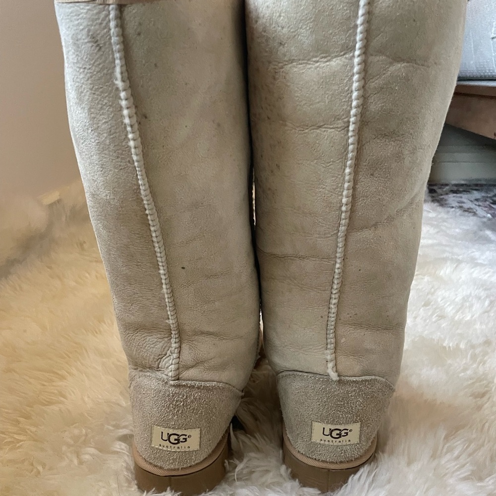 Vintage | HTF ugg Australia classic tall cream boots men - Picture 2 of 8